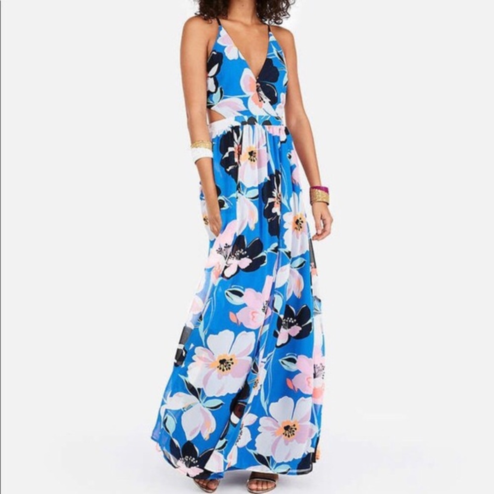 Express Blue Floral Maxi